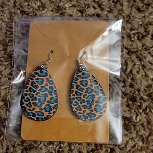 Leopard print earrings